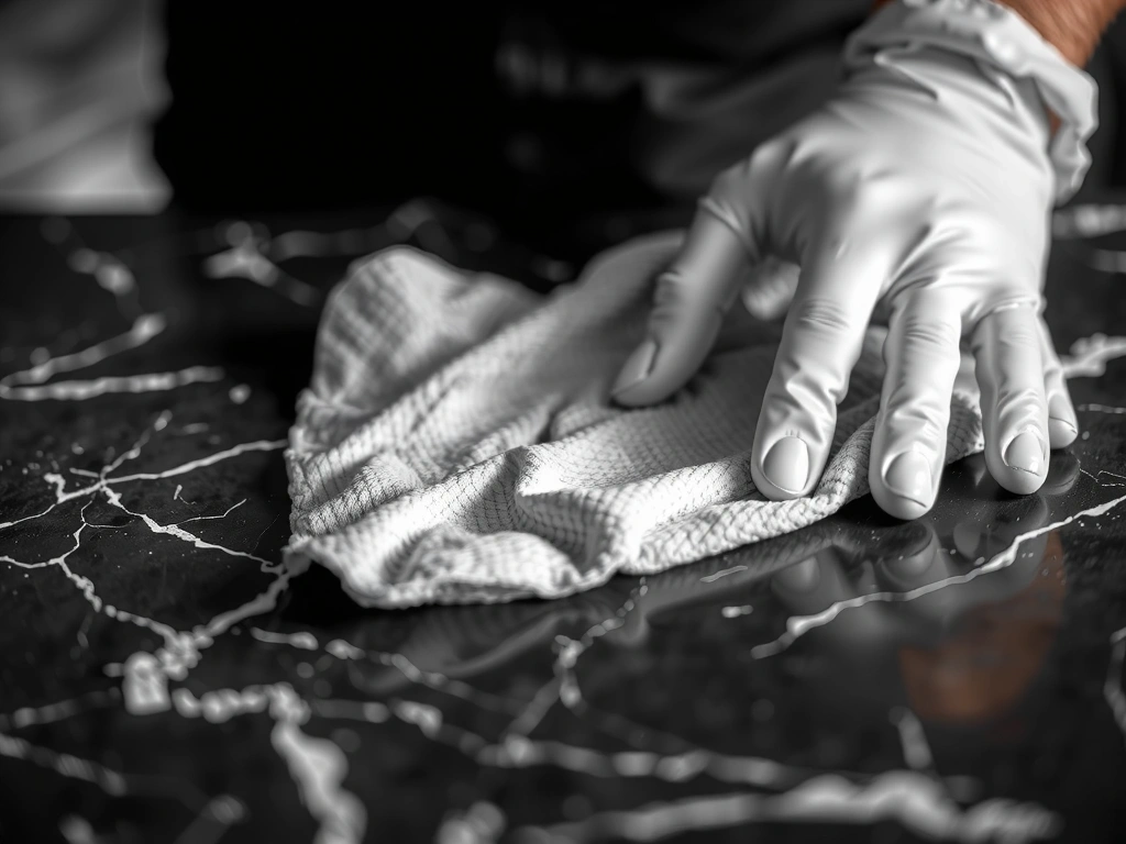 Nettoyage artisanal sur marbre